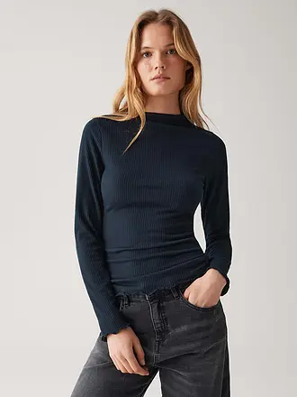 OPUS | Langarmshirt SOMANZI | dunkelblau